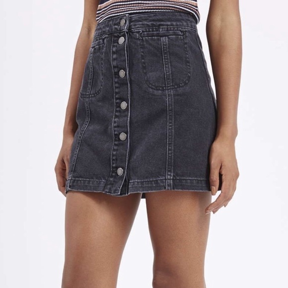 Topshop Dresses & Skirts - Sale - NWOT Topshop Black Denim Skirt